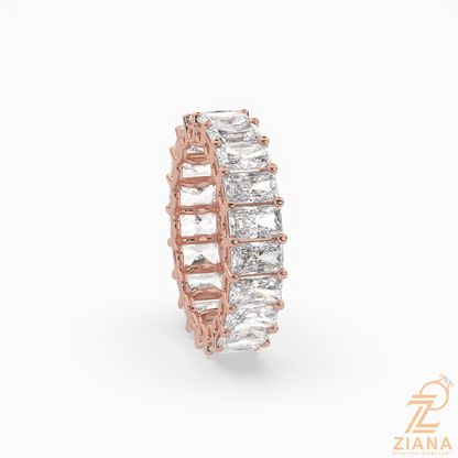 Luxury Radiant Diamond Anniversary Ring