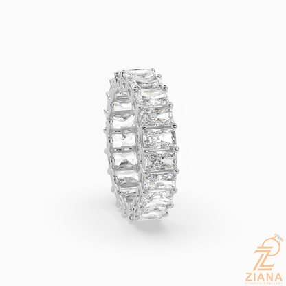 Luxury Radiant Diamond Anniversary Ring