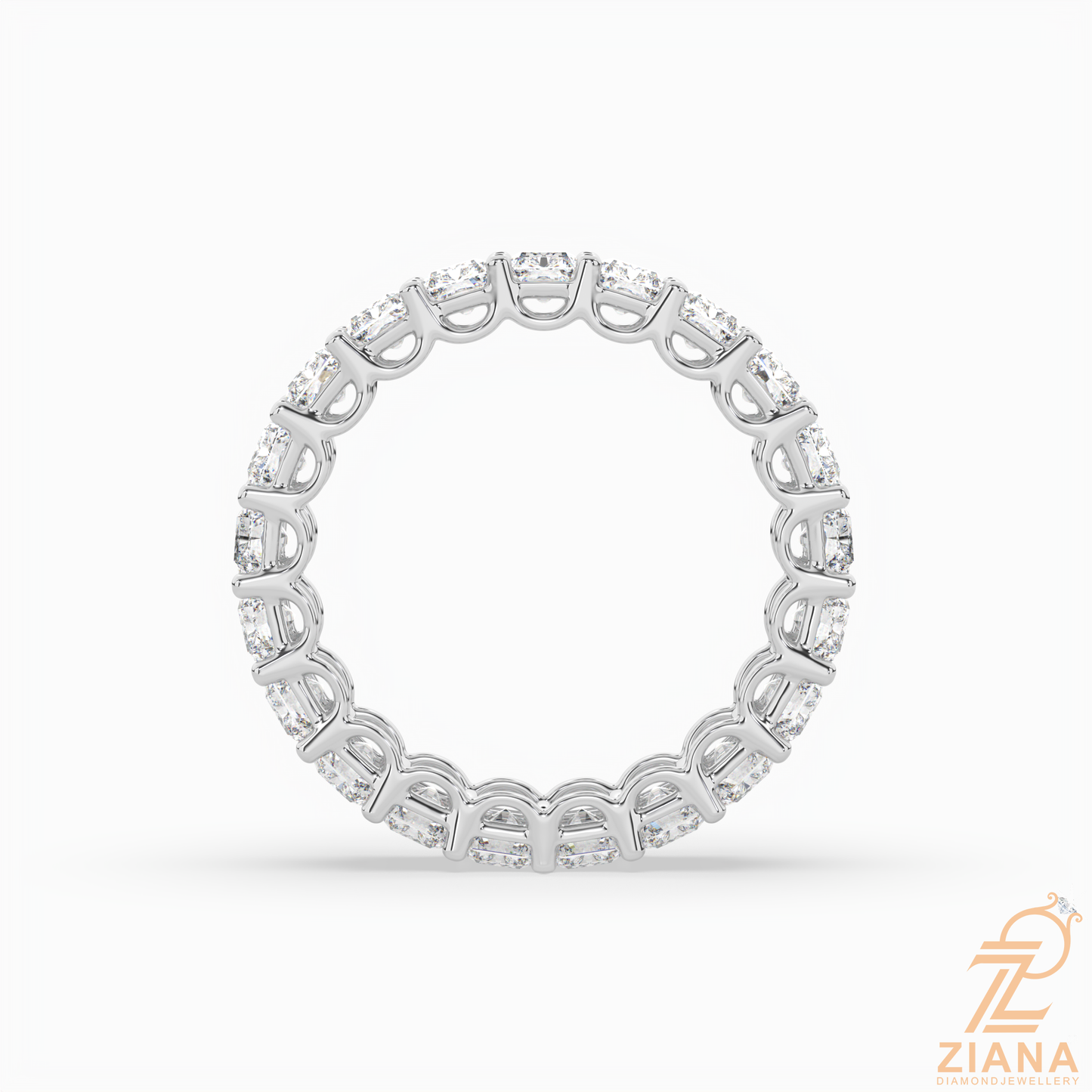 luxury radiant diamond anniversary ring
