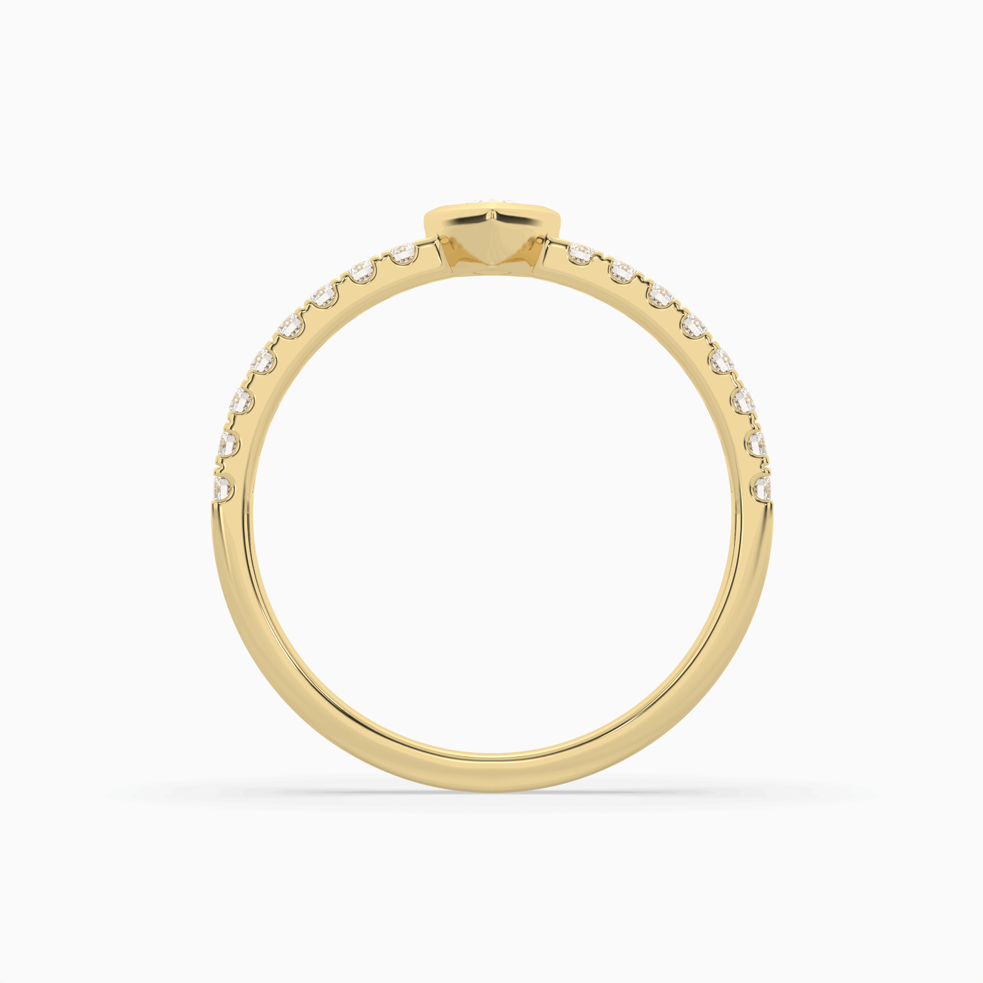 Pear Cut Solitaire Halo Diamond Shan