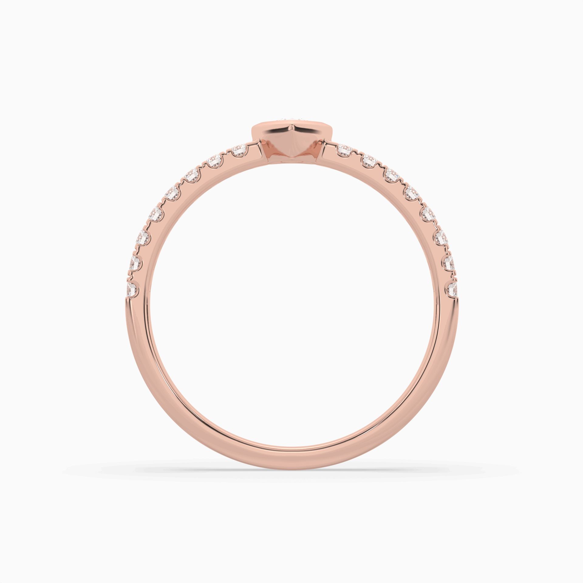 Pear Cut Solitaire Halo Diamond Shan