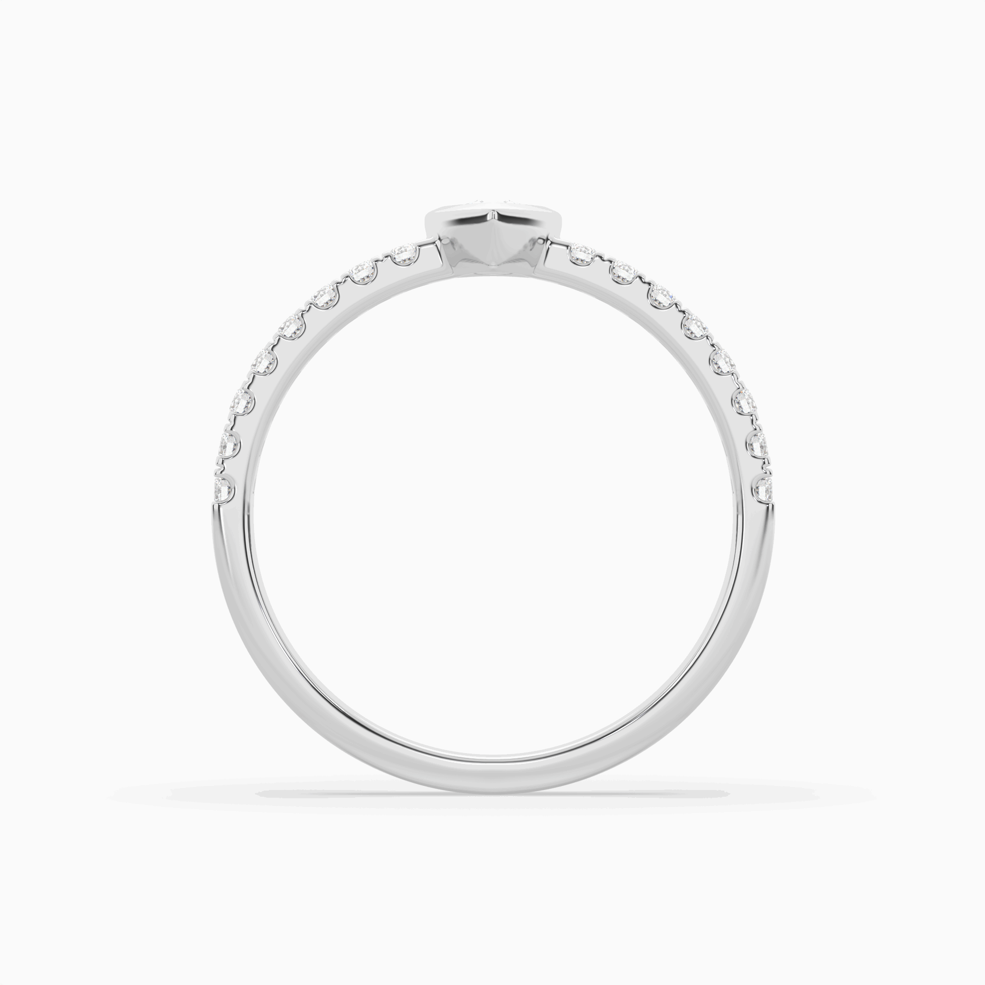 Pear Cut Solitaire Halo Diamond Shan