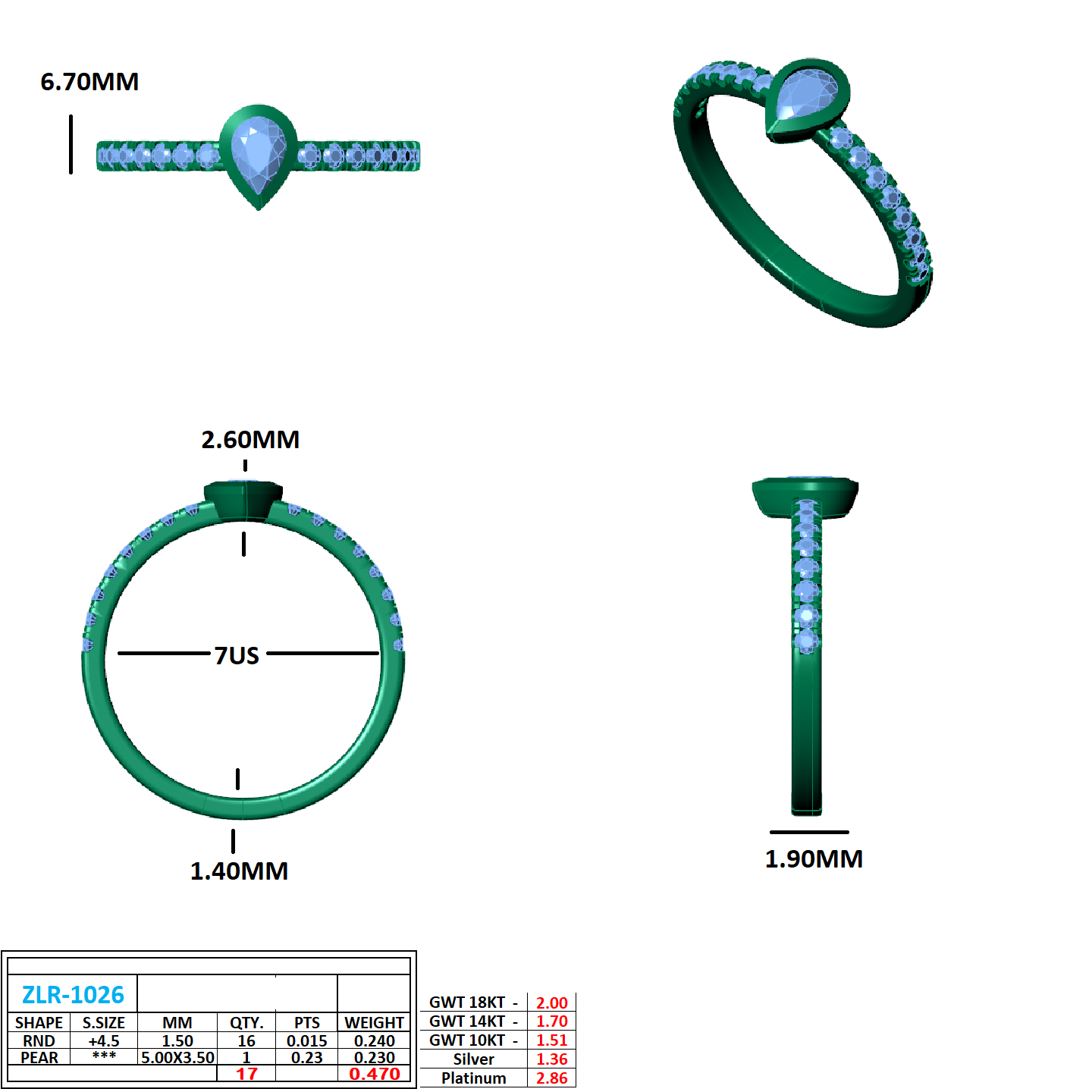 pear cut solitaire halo diamond shan