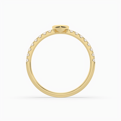 Pear Cut Solitaire Halo Diamond Shan