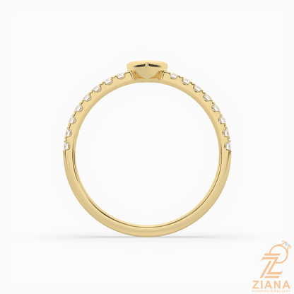 Pear Cut Diamond Solitaire Ring