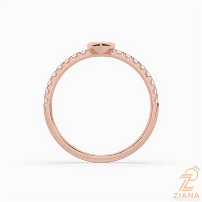 Pear Cut Diamond Solitaire Ring