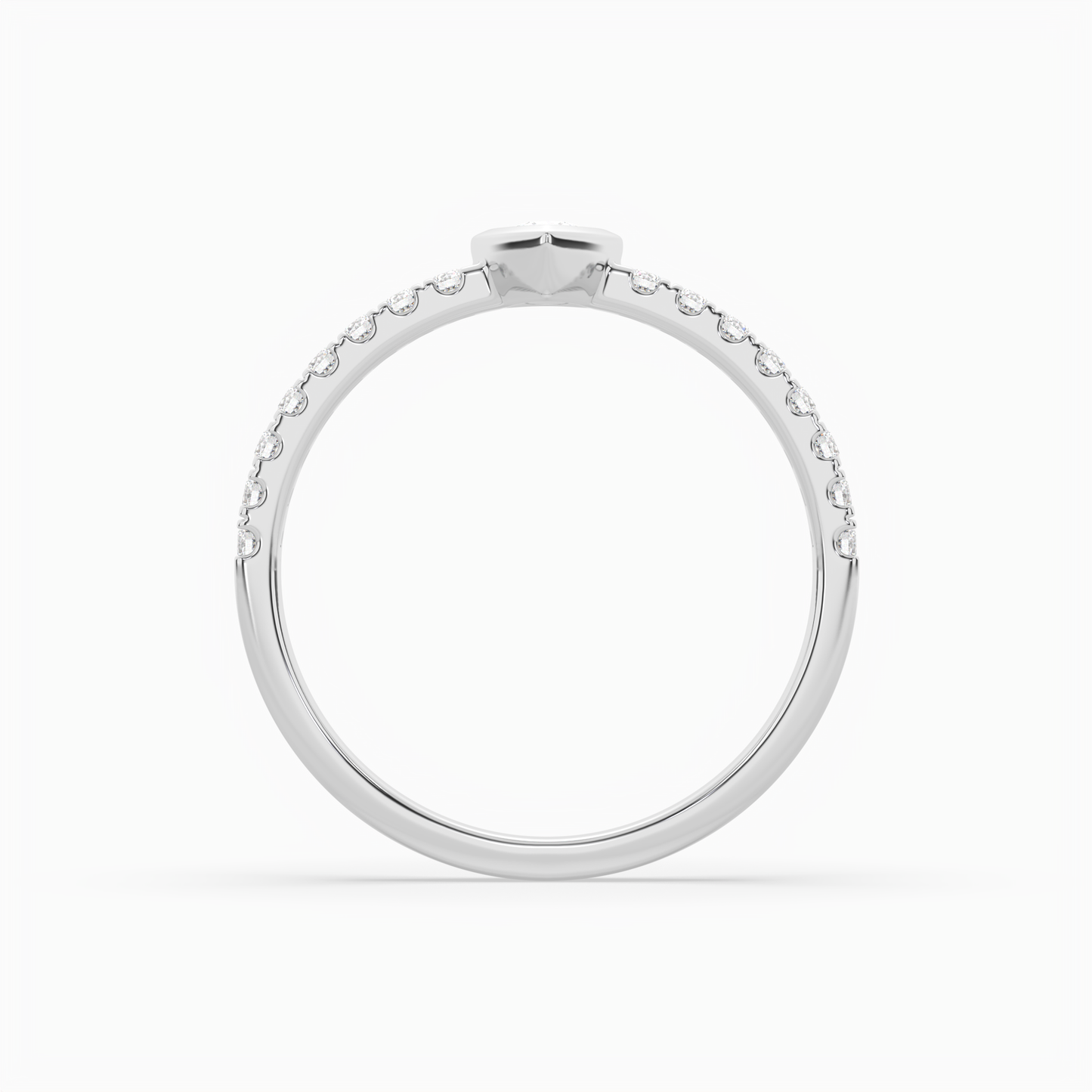 pear cut solitaire halo diamond shan