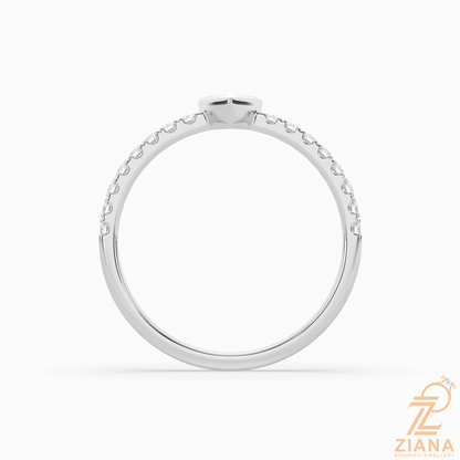 Pear Cut Diamond Solitaire Ring