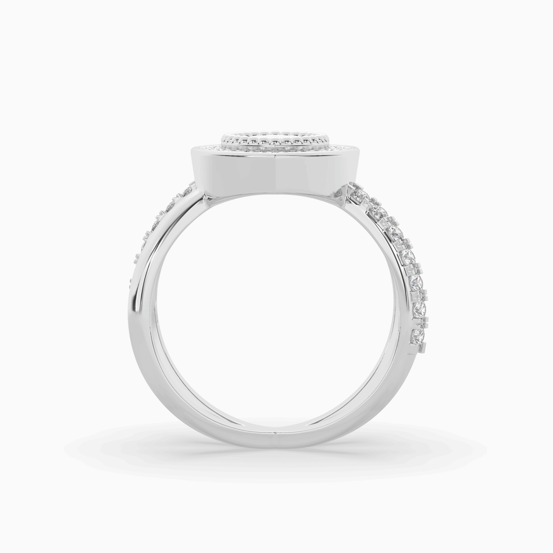 Pointer Marquise Cut Solitaire Halo Diamond Shank