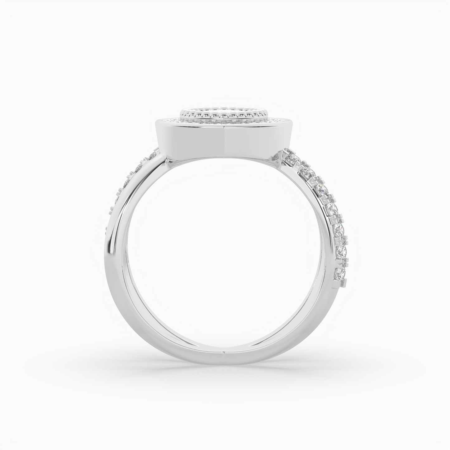 pointer marquise cut solitaire halo diamond shank