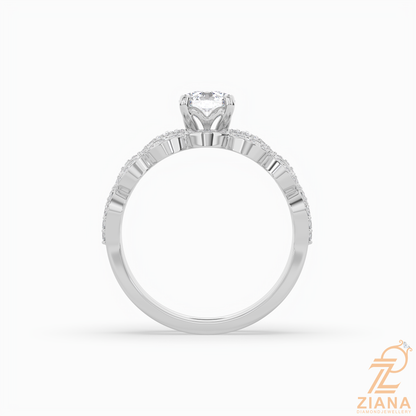 Round Brilliant Cut Diamond Infinity Bridal Ring Set