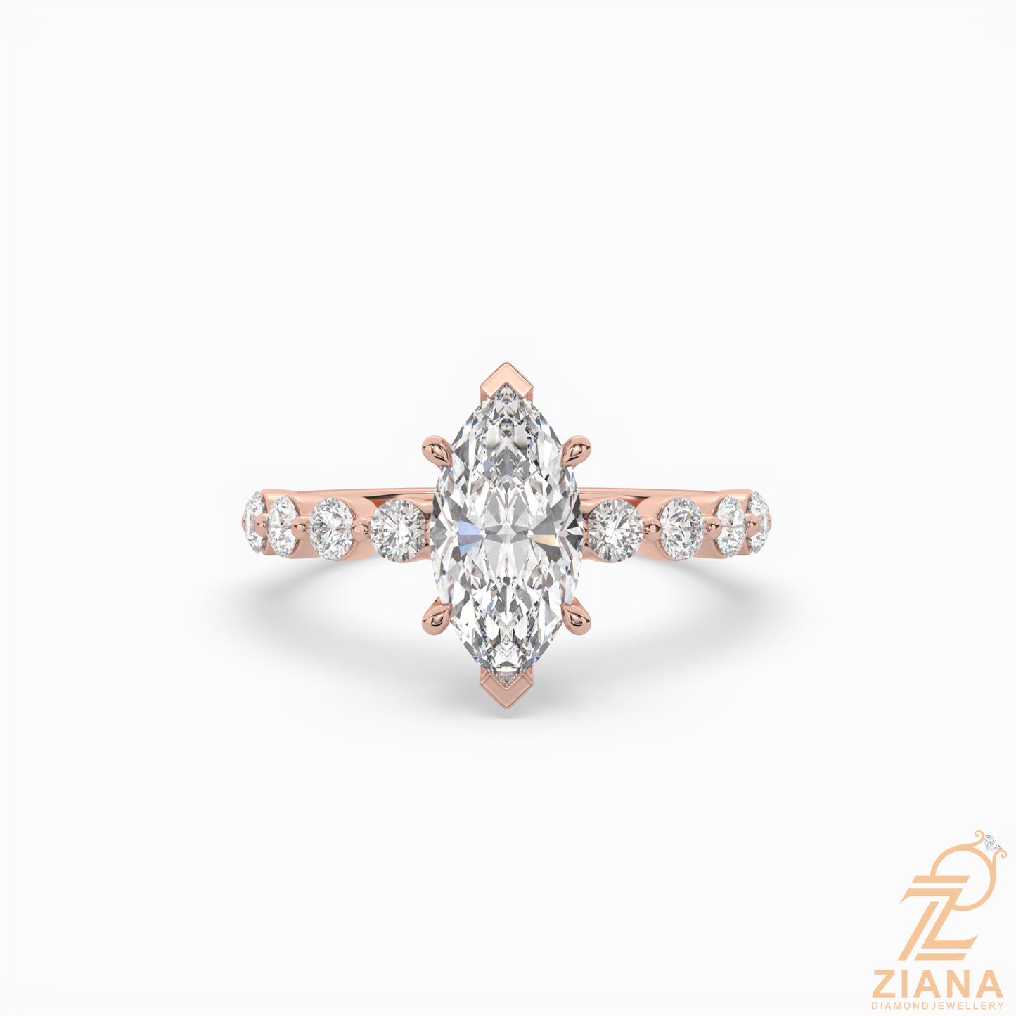 marquise cut diamond solitaire engagement ring