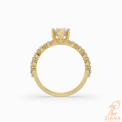 Marquise Cut Diamond Solitaire Engagement Ring