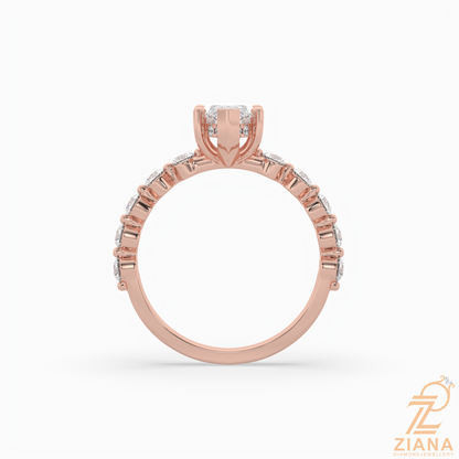 Marquise Cut Diamond Solitaire Engagement Ring