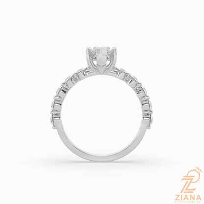 Marquise Cut Diamond Solitaire Engagement Ring