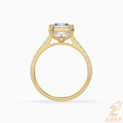 Princess Cut Diamond Solitaire Engagement Ring