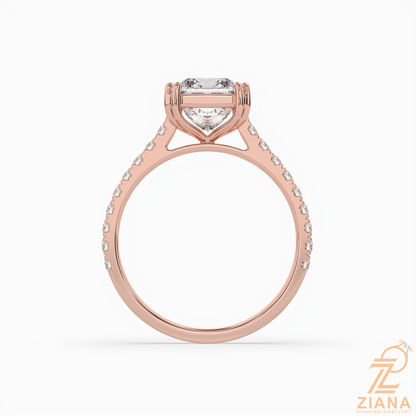 Princess Cut Diamond Solitaire Engagement Ring