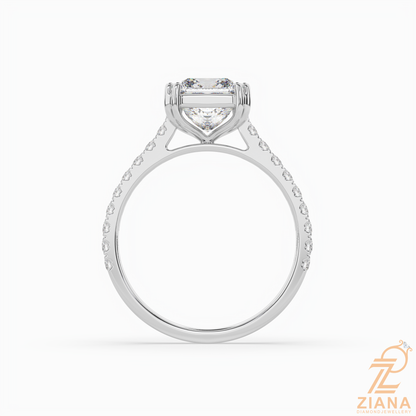 Princess Cut Diamond Solitaire Engagement Ring