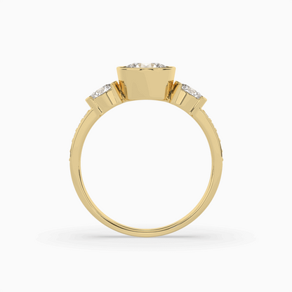 Classic Three Stone Round Diamond Engagement Ring