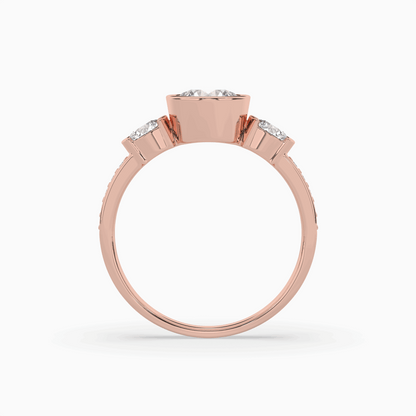 Classic Three Stone Round Diamond Engagement Ring