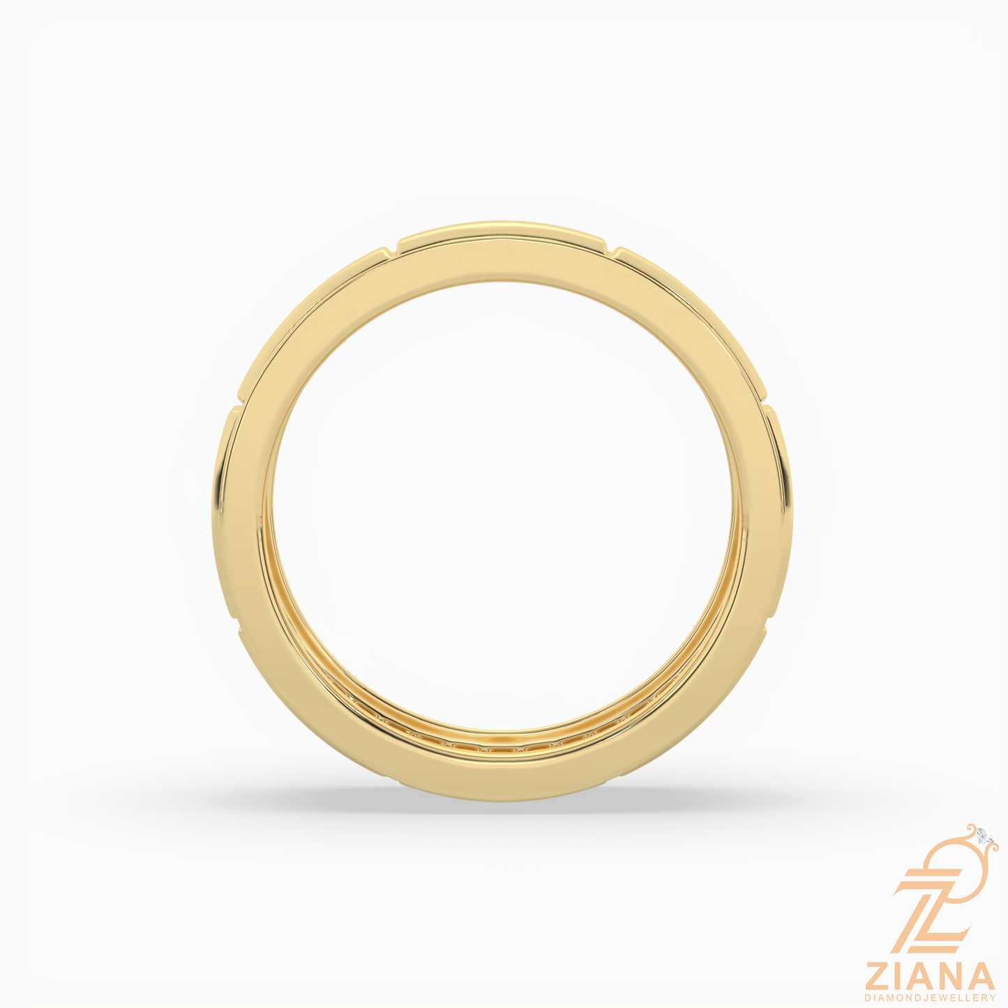 double row diamond wedding band