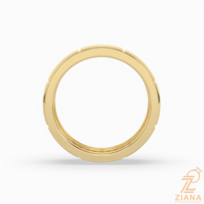 Double Row Diamond Wedding Band