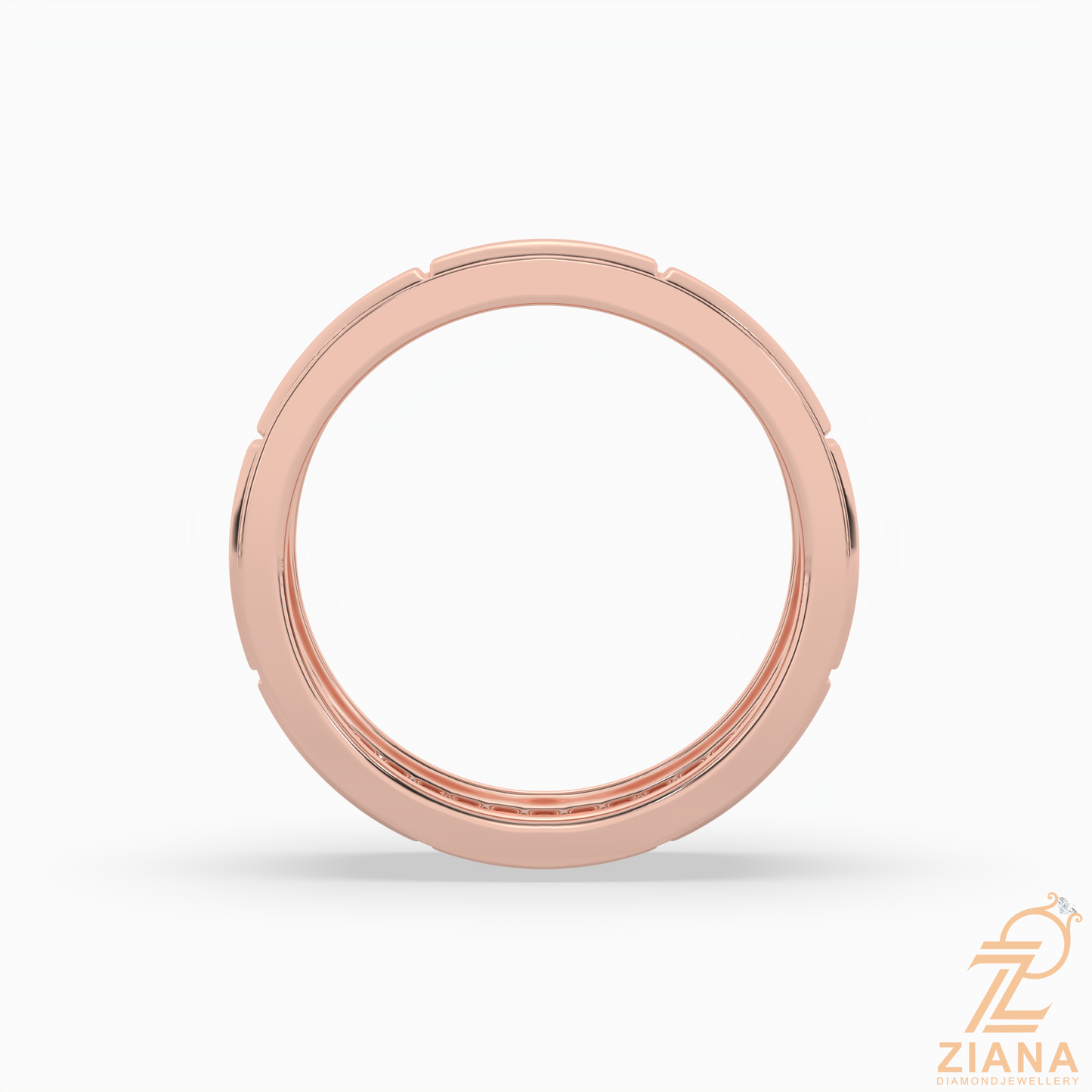 double row diamond wedding band