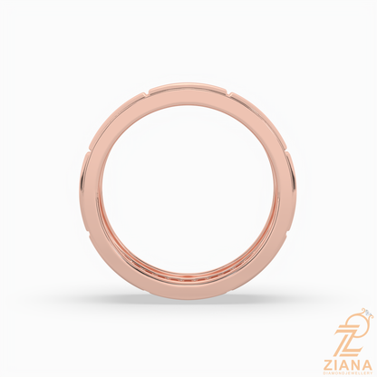 Double Row Diamond Wedding Band