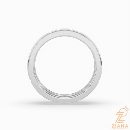 Double Row Diamond Wedding Band