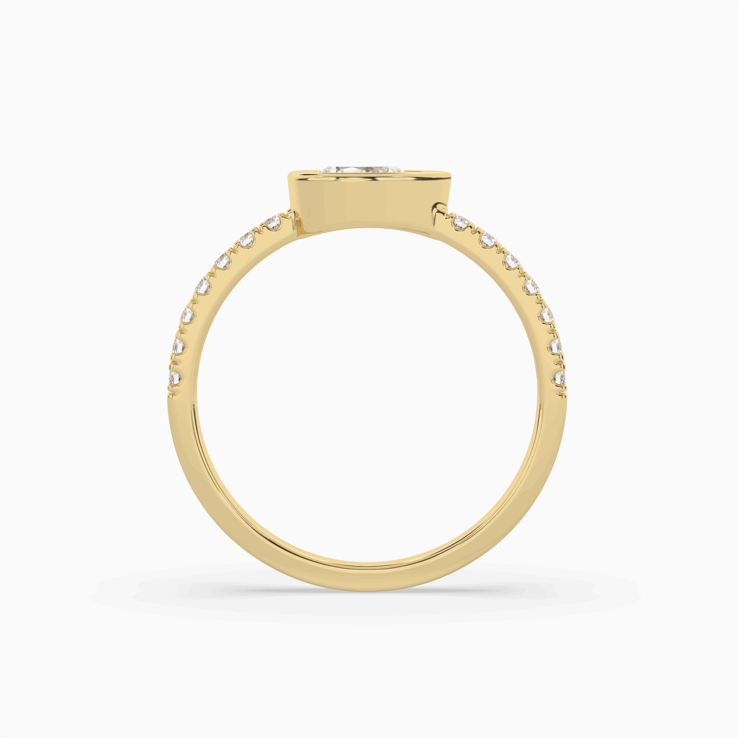 pear lab grown diamond east west halo fashion ring