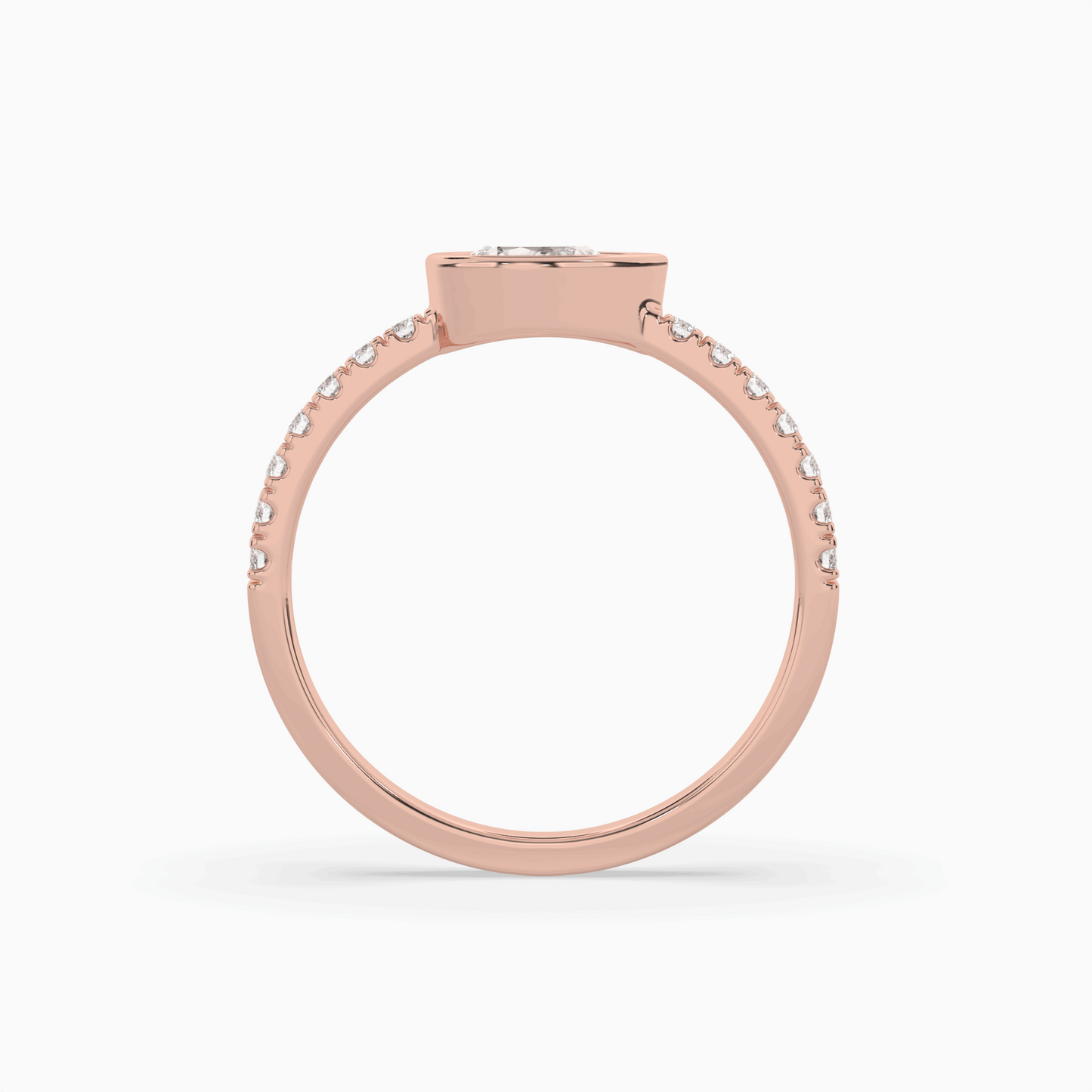 pear lab grown diamond east west halo fashion ring