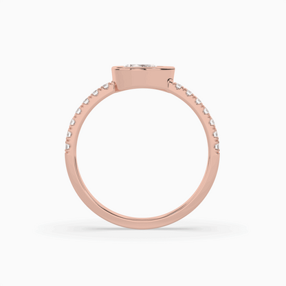 Pear Lab Grown Diamond East West Halo Fashion Ring