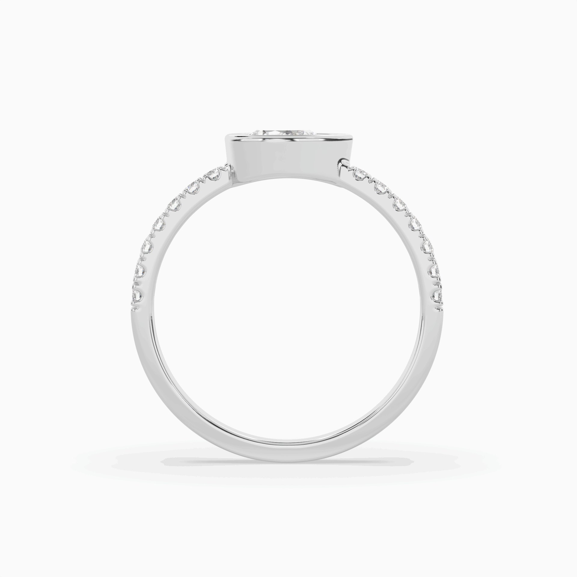 Pear Lab Grown Diamond East West Halo Fashion Ring