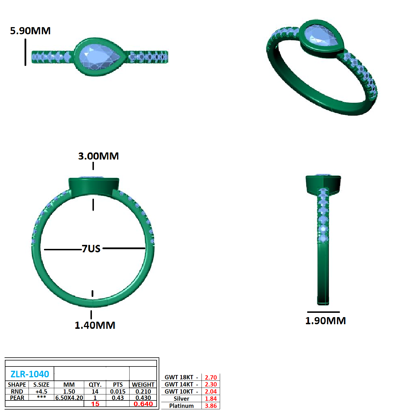 pear lab grown diamond east west halo fashion ring