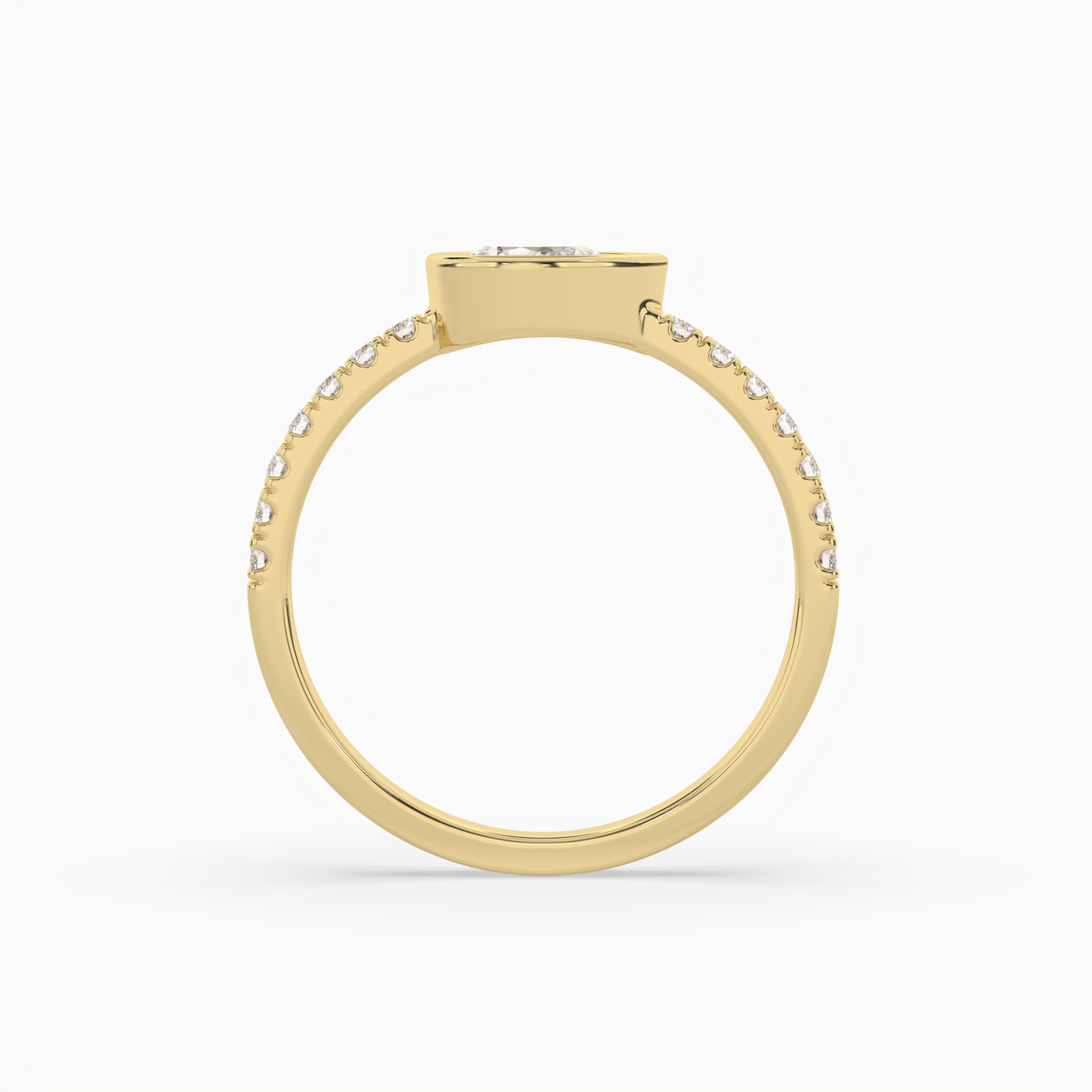 pear lab grown diamond east west halo fashion ring