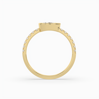 Pear Lab Grown Diamond East West Halo Fashion Ring