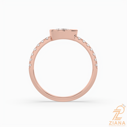 Pear Cut Diamond Bezel Engagement Ring