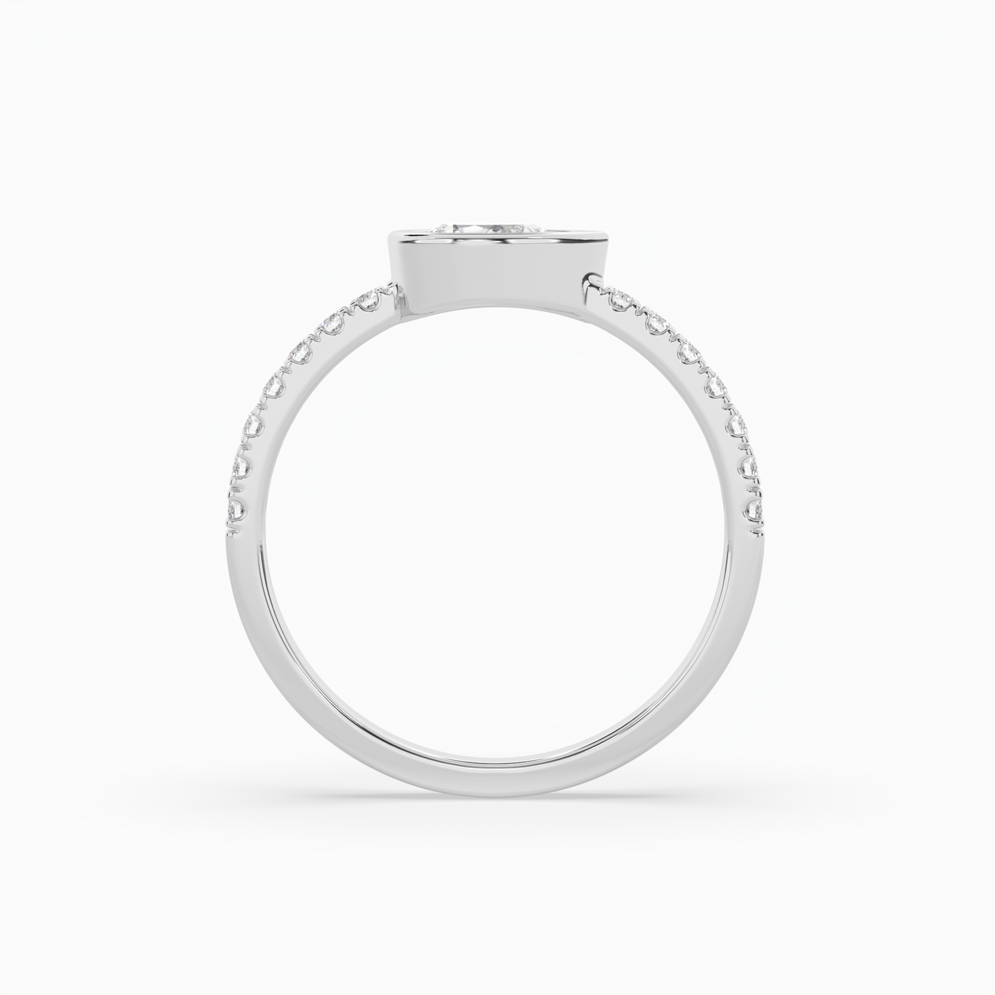 pear lab grown diamond east west halo fashion ring