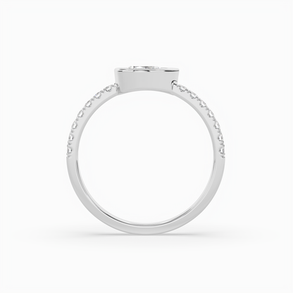 Pear Lab Grown Diamond East West Halo Fashion Ring