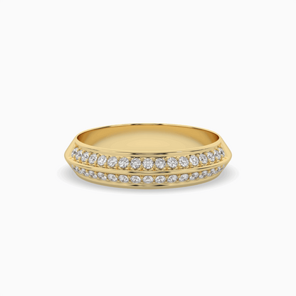 Comfort Fit Double Channel Round Cut Diamond Eternity Ring