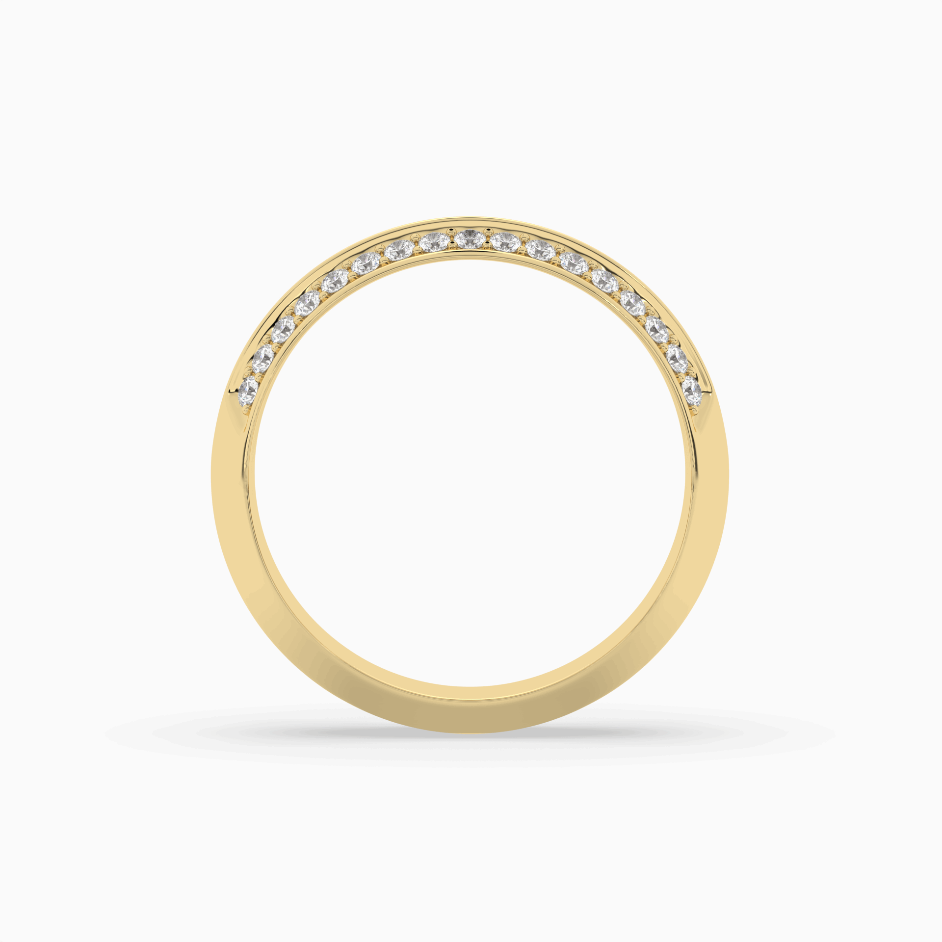 Comfort Fit Double Channel Round Cut Diamond Eternity Ring