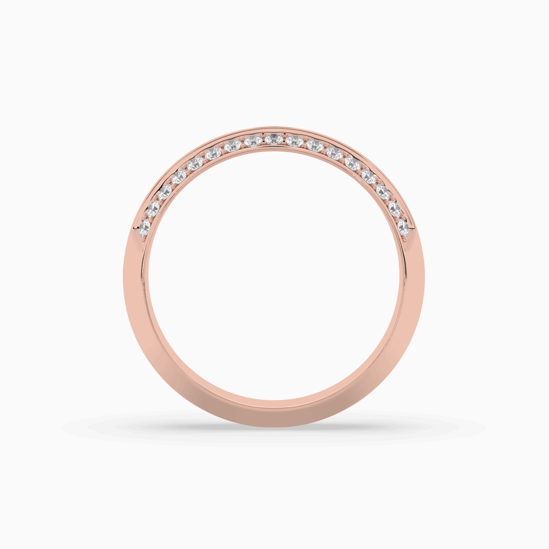 Comfort Fit Double Channel Round Cut Diamond Eternity Ring