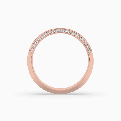 Comfort Fit Double Channel Round Cut Diamond Eternity Ring