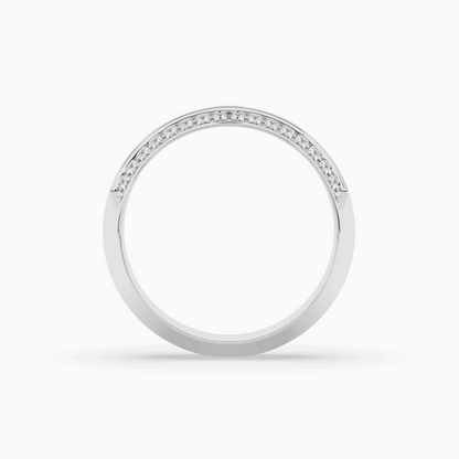Comfort Fit Double Channel Round Cut Diamond Eternity Ring