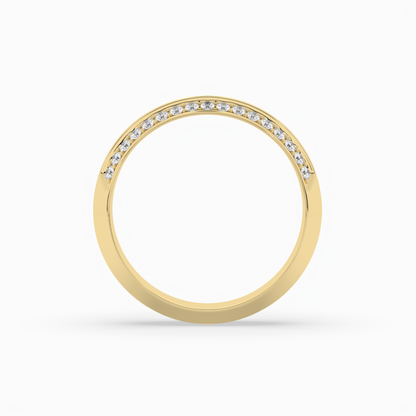 Comfort Fit Double Channel Round Cut Diamond Eternity Ring