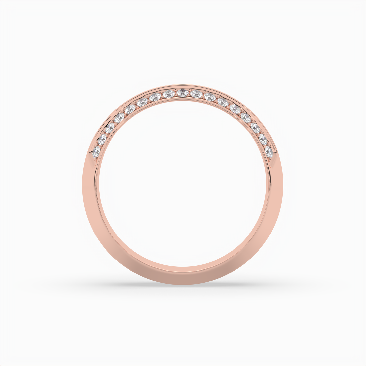 comfort fit double channel round cut diamond eternity ring