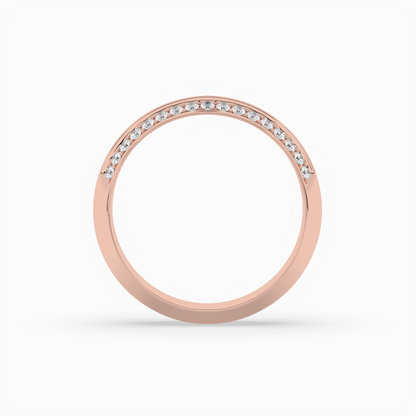 Comfort Fit Double Channel Round Cut Diamond Eternity Ring