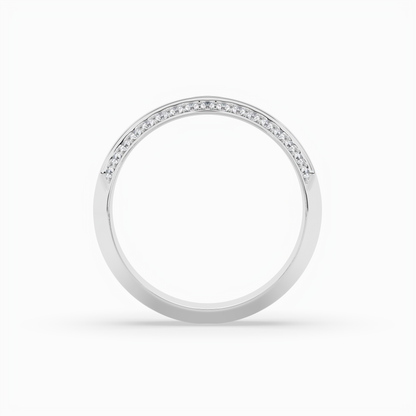 Comfort Fit Double Channel Round Cut Diamond Eternity Ring