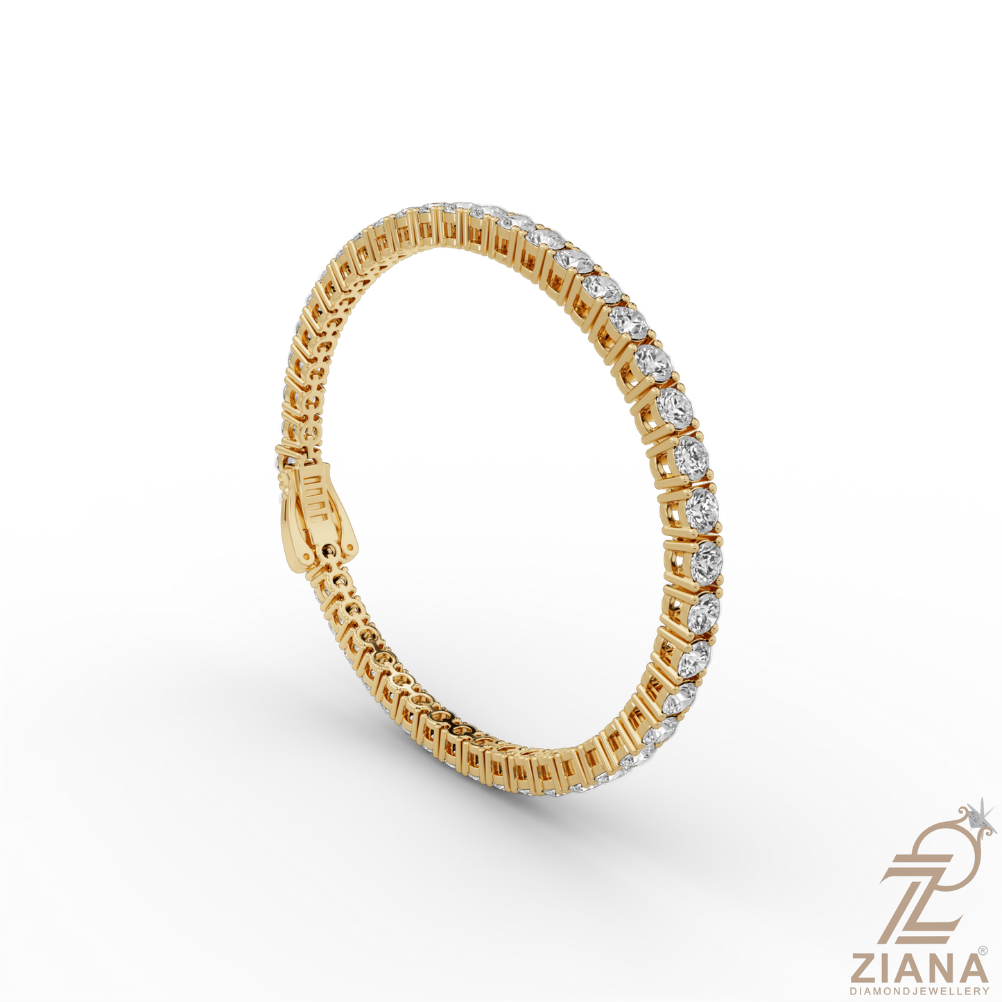 round brilliant cut diamond tennis bracelet