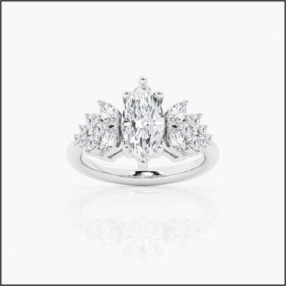 Truly Custom 1 1/2 ctw Marquise Lab Grown Diamond Engagement Ring